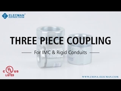 IMC conduit acier de trois morceaux connexion filetée de accouplement rigide de 1 pouce